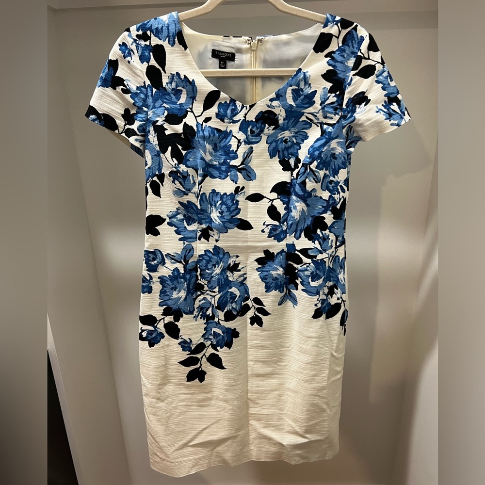 Talbots Women’s Blue Floral Knee Length Dress Size‎ 6P